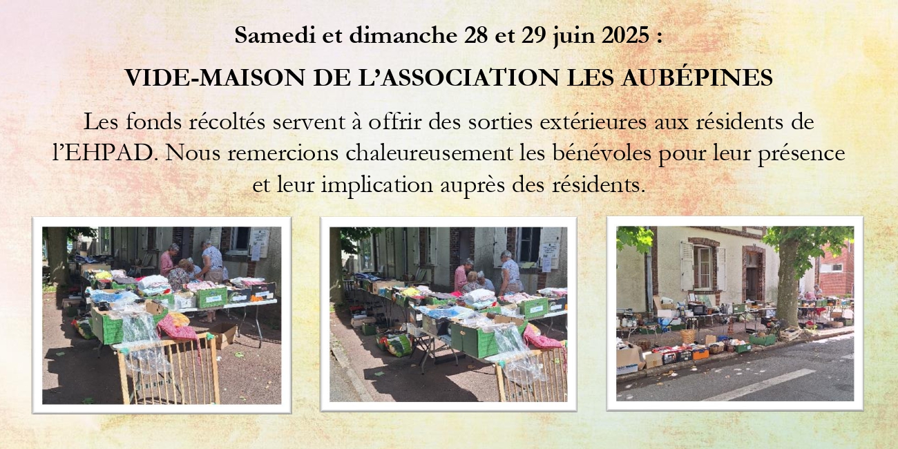 Vide-maison de l'association Les Aubépines