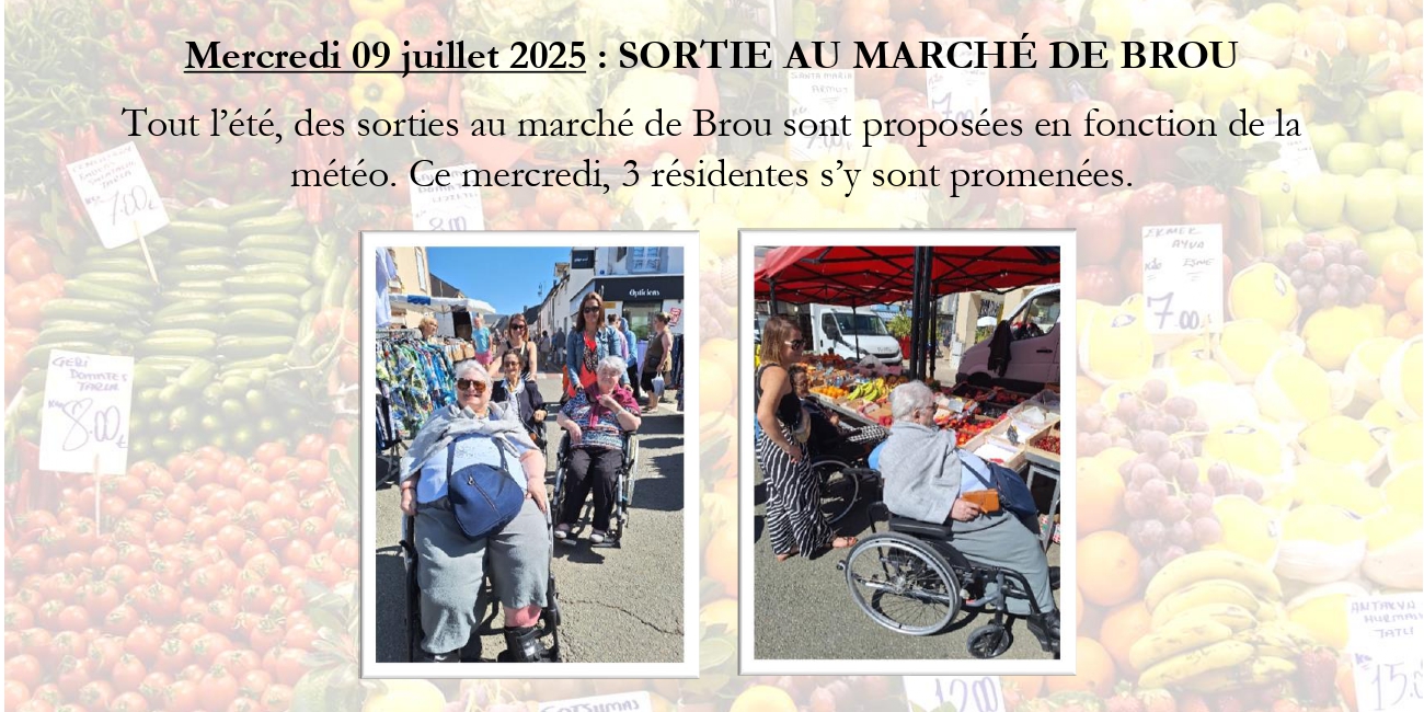 Sortie au marché de Brou