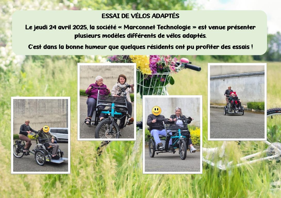 24/04/2025 : essai de vélos adaptés