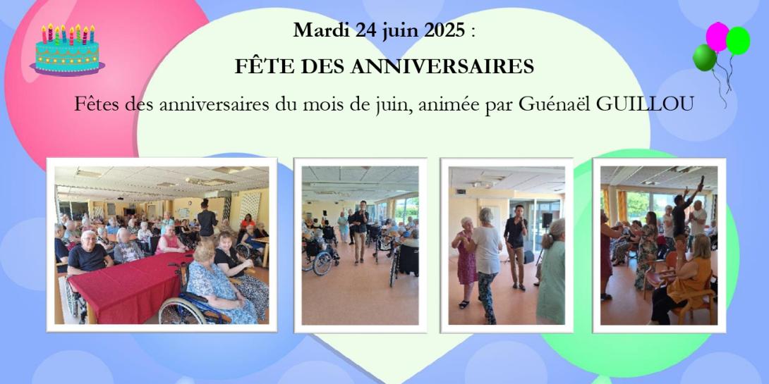 Fête des anniversaires du mois de juin