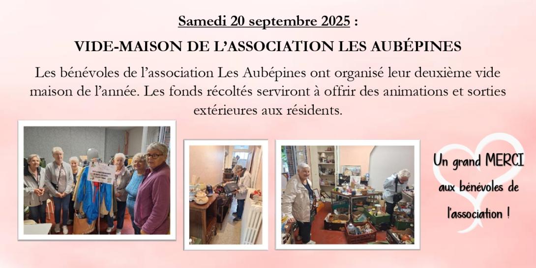 Vide-maison de l'association Les Aubépines