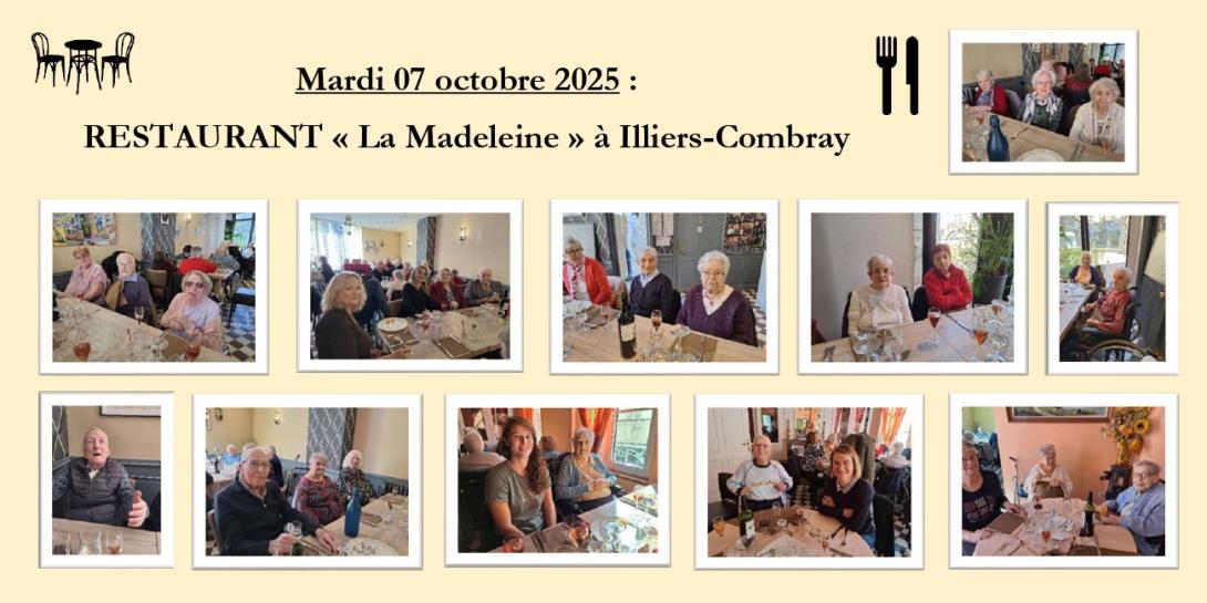 Déjeuner au restaurant La Madeleine